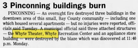 Whyte Theatre - Aug 1988 Fire (newer photo)